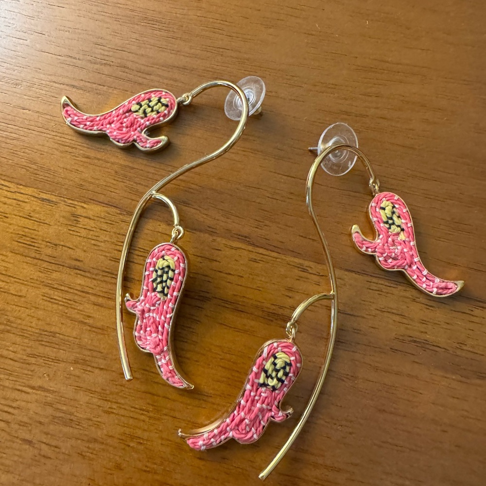 Mignonne Gavigan Pink and Gold Earrings